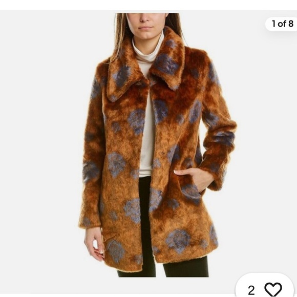 UNREAL FURBROWN MOTIF COAT